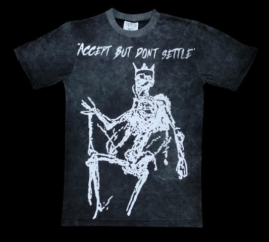 "Accept but don't settle" Vintage Acid Wash T-shirt